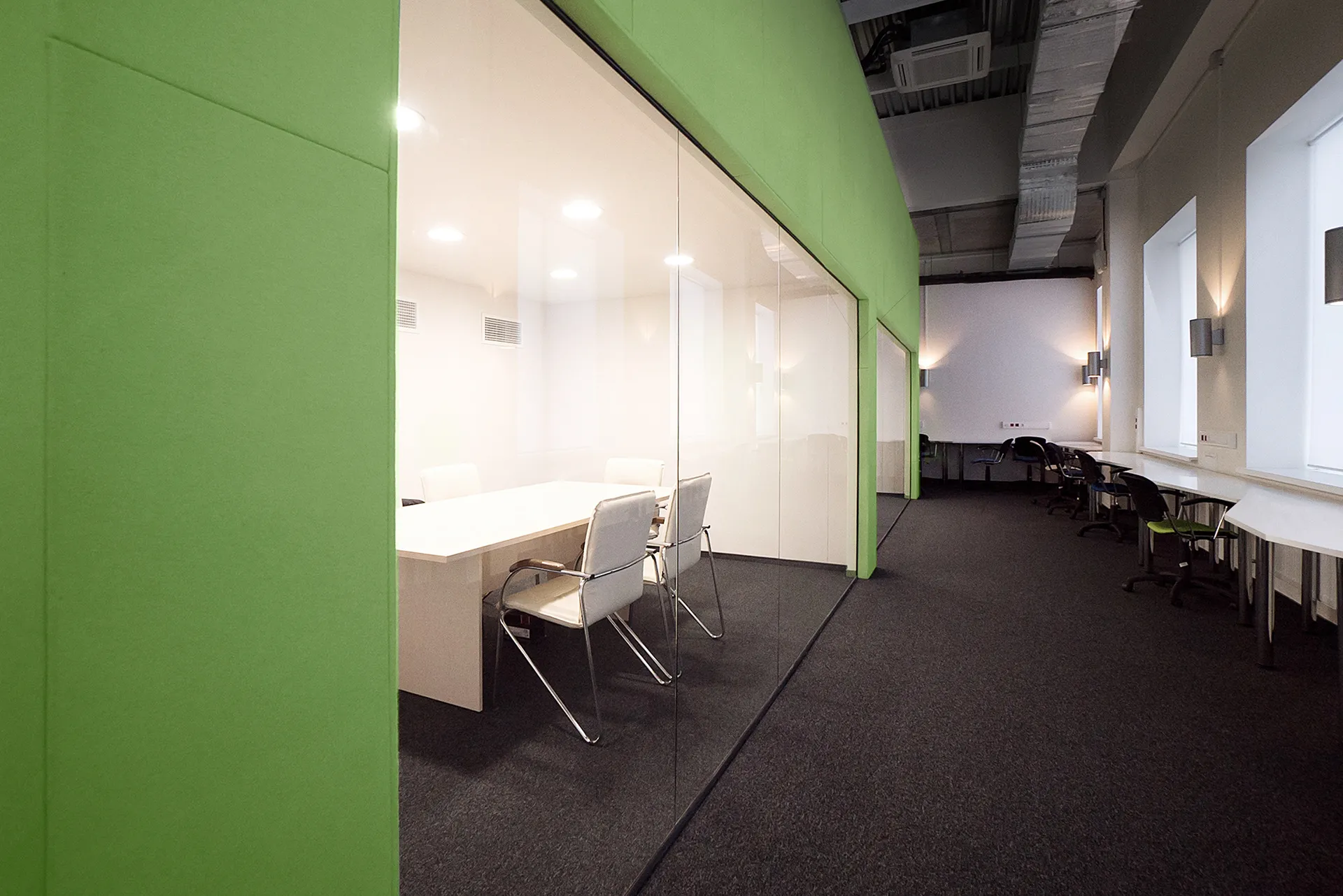 An enclosed room beneath the seating