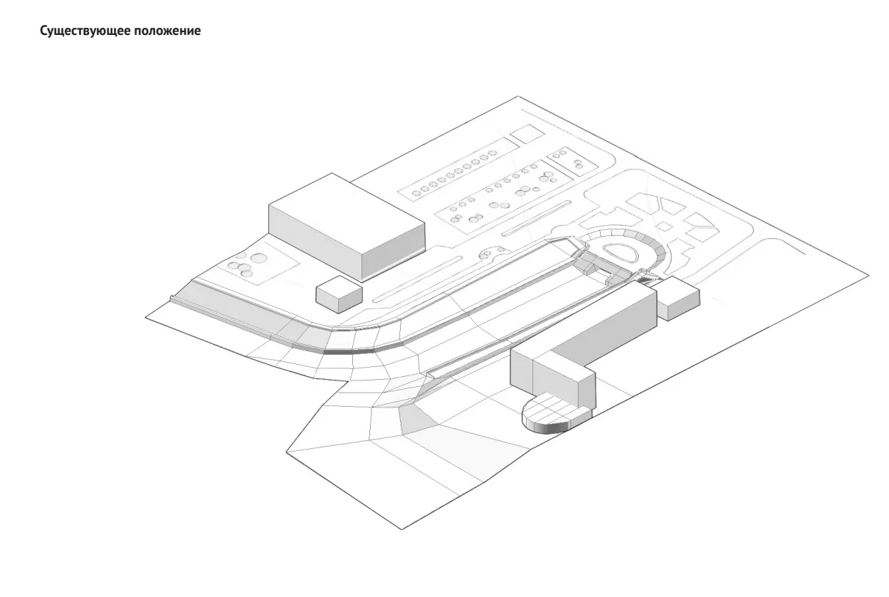 Existing site axonometric study