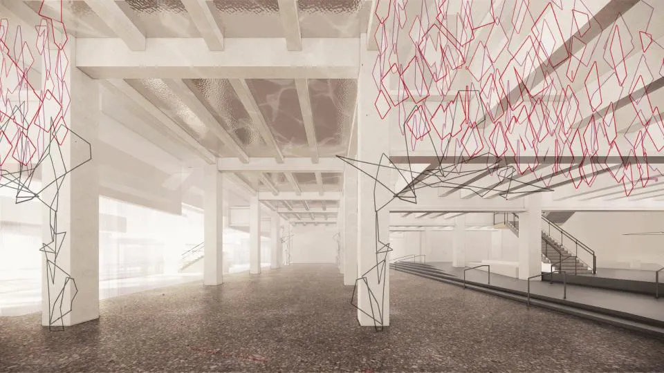 Great Hall canopy visualization with branching geometry