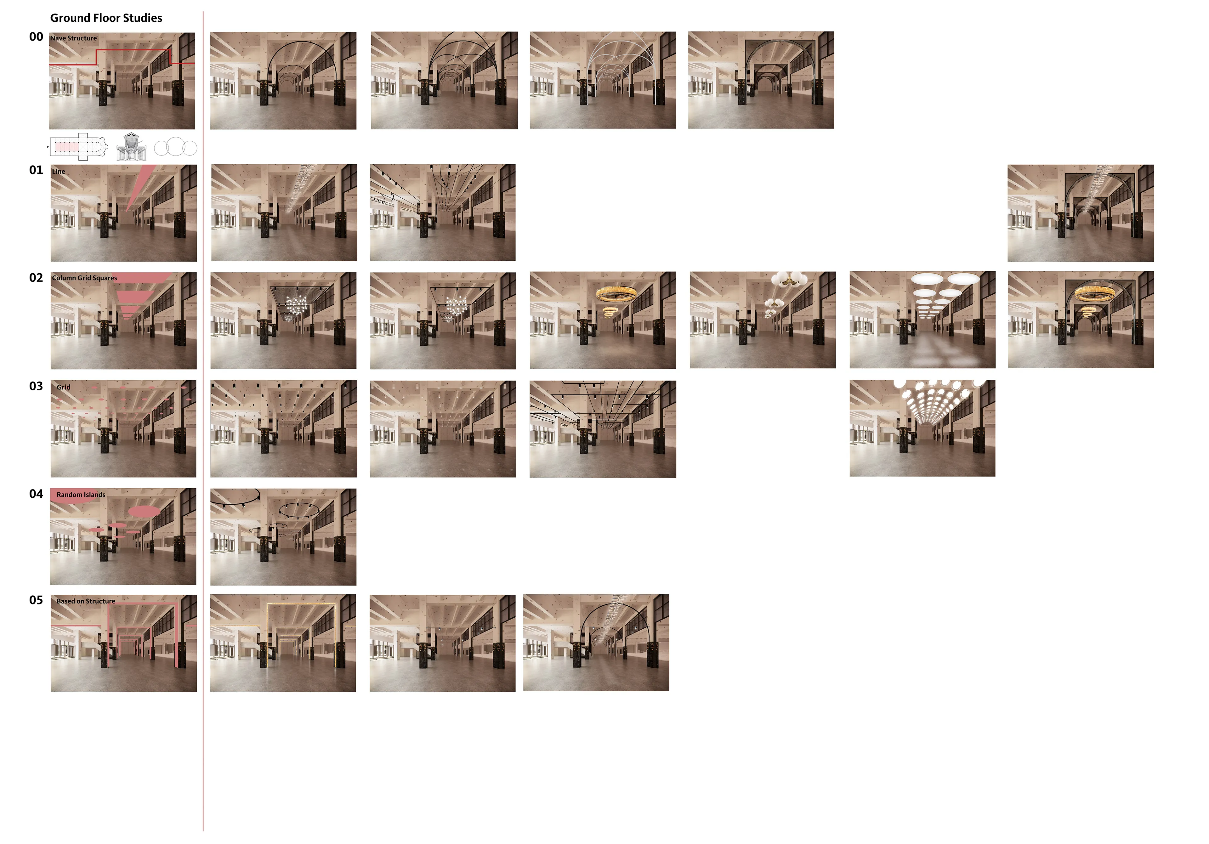 Sequence of Great Hall lighting studies