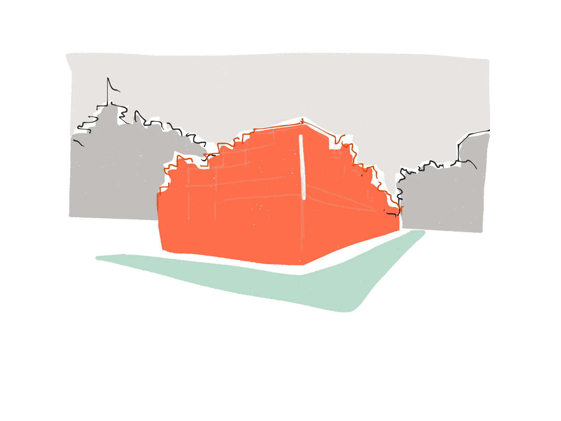 Corner massing study