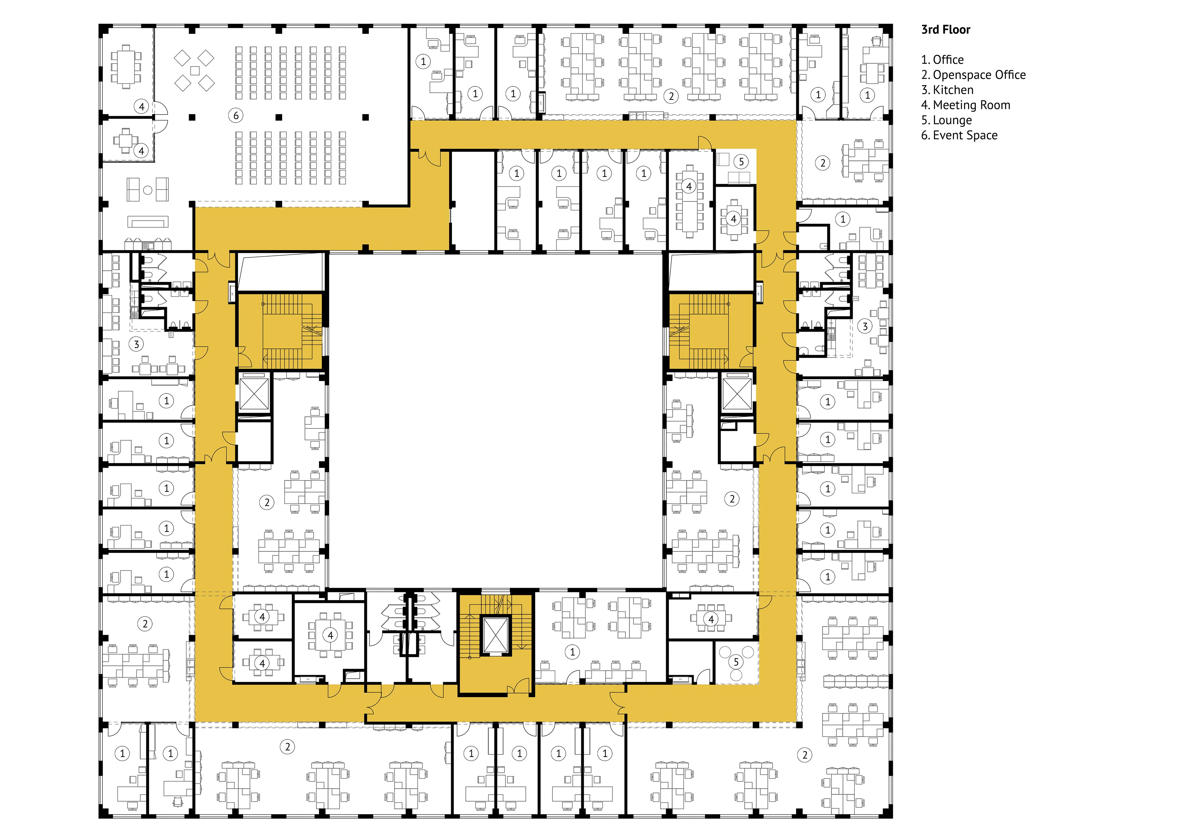 Third-floor plan