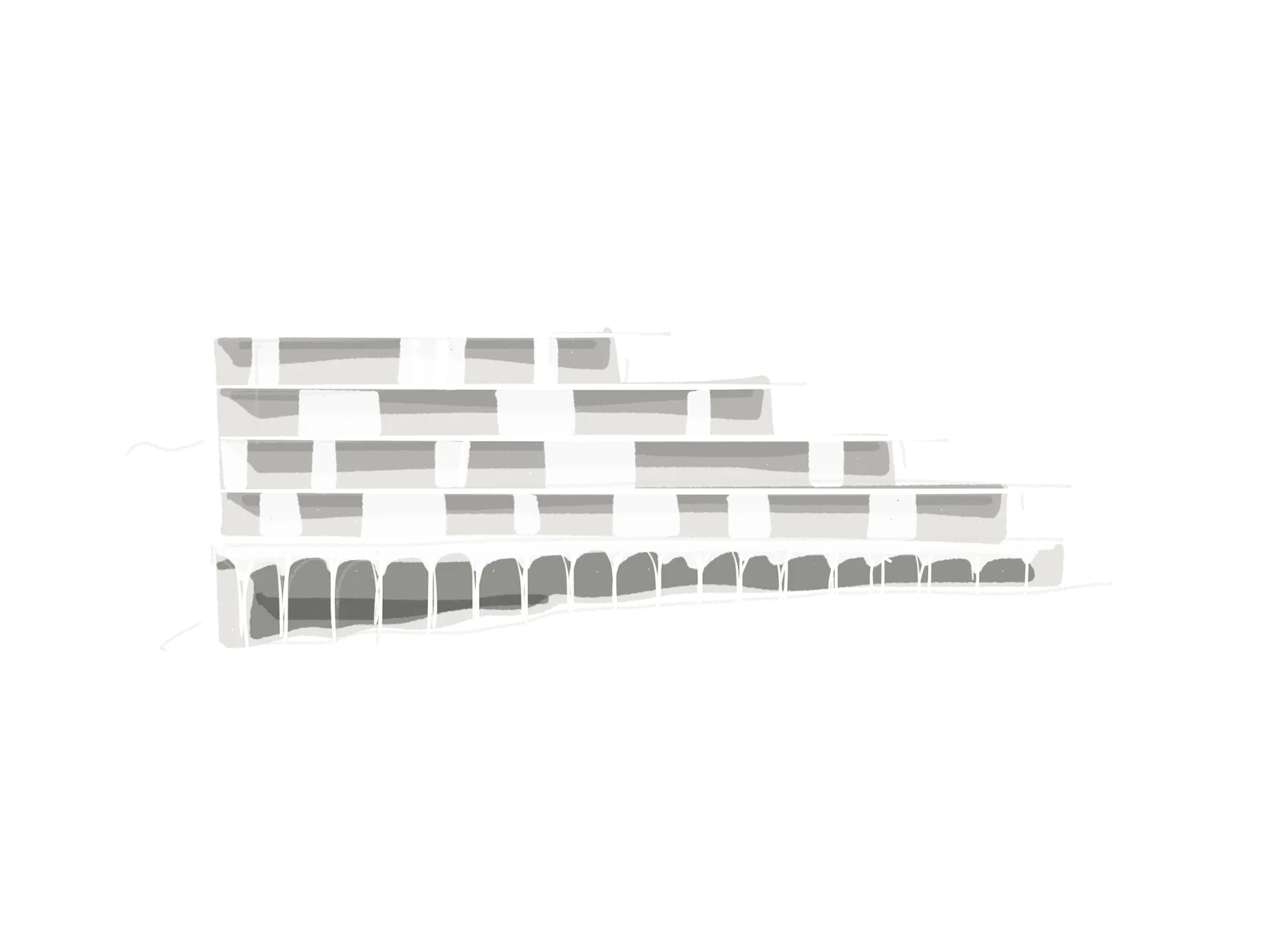 Study of projecting and recessed volumes