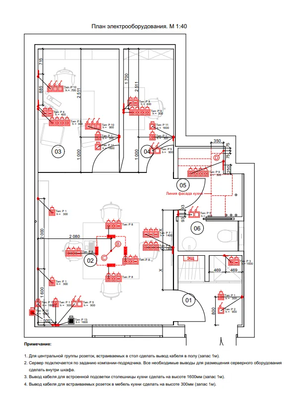 Literator — Electrical layout